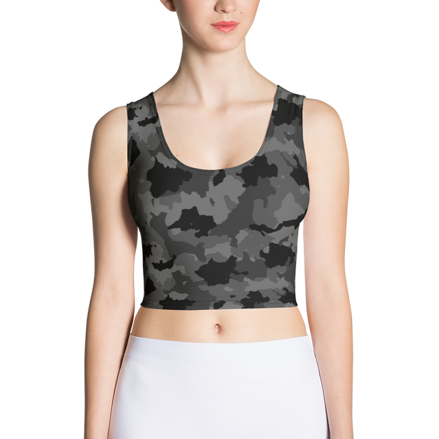 Black Camo Crop Top Yogi Waze