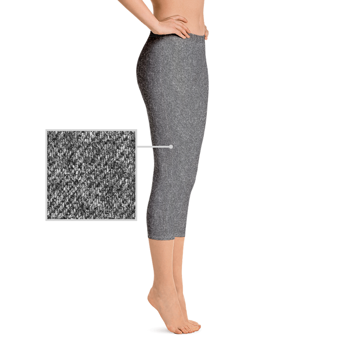 Grey Denim Jean 243 Capri Leggings