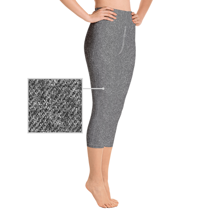 Grey Denim Jean 243 Capri Yoga Pants