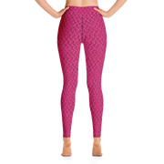 Magenta Lattice Knit Yoga Pants