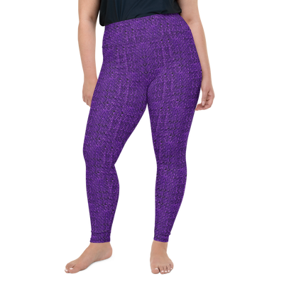 Purple Bouclé Plus Size Leggings