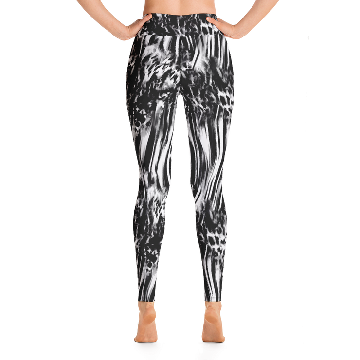 Fused Black & White Yoga Pants