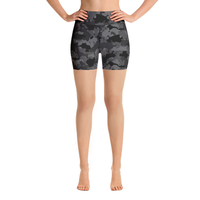 Black Camo Yoga Shorts