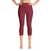 Red Wine Capri Yoga Pants