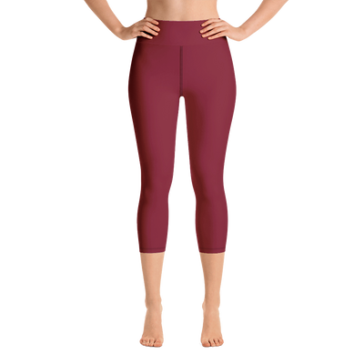 Red Wine Capri Yoga Pants