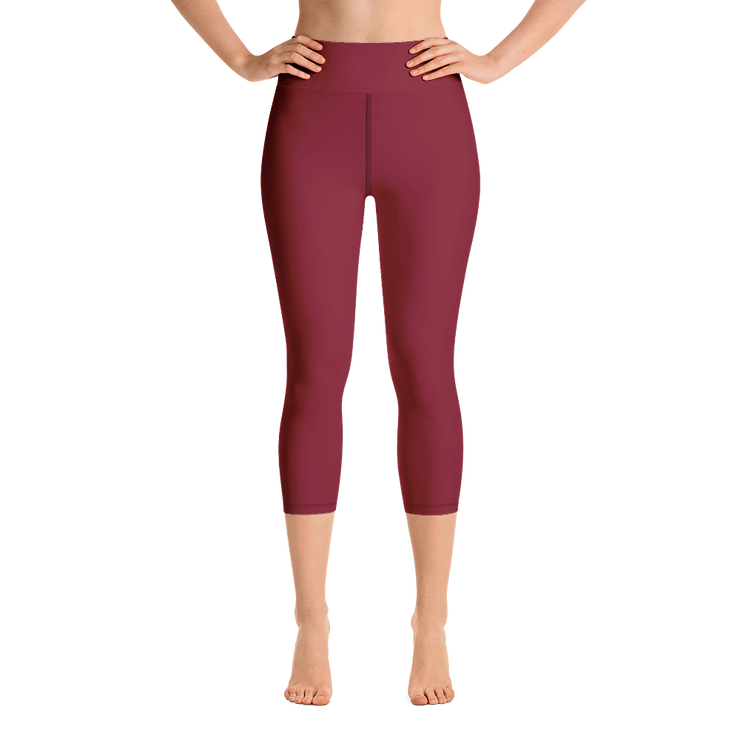 Red Wine Capri Yoga Pants