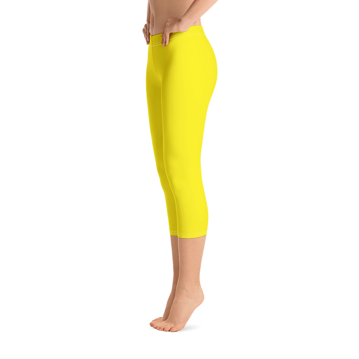 Yellow Capri Leggings