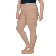 Peach Cable Knit Plus Size Leggings