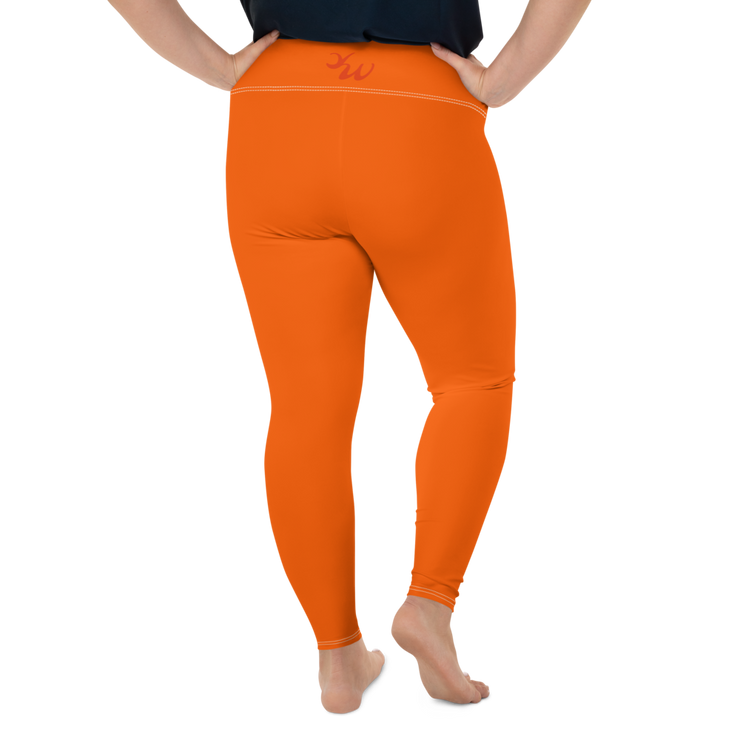 Neon Orange Plus Size Leggings