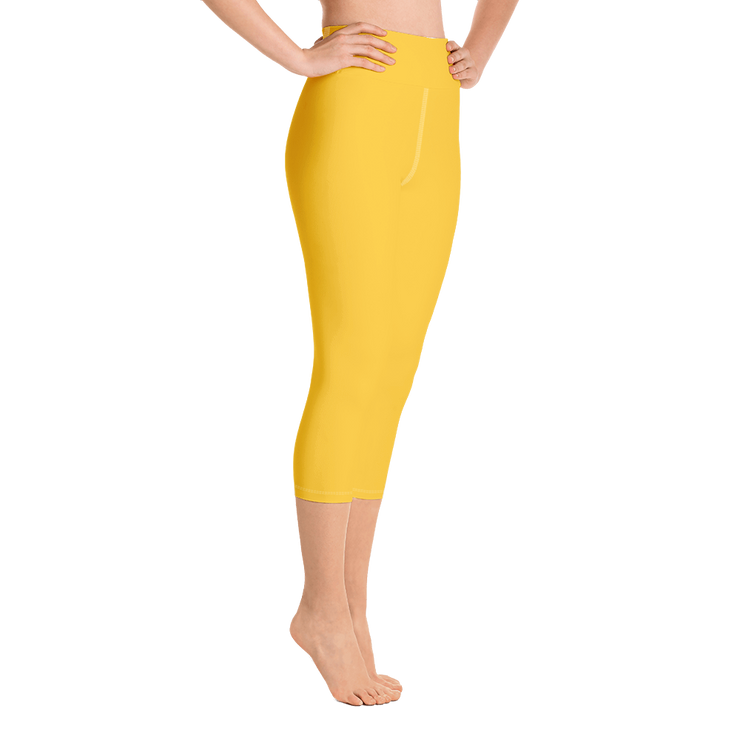 Mustard Yellow Capri Yoga Pants