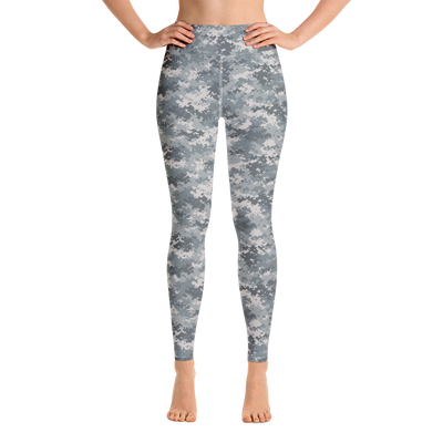 Grey Camo Pixel Yoga Pants