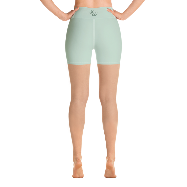 Pastel Green Yoga Shorts