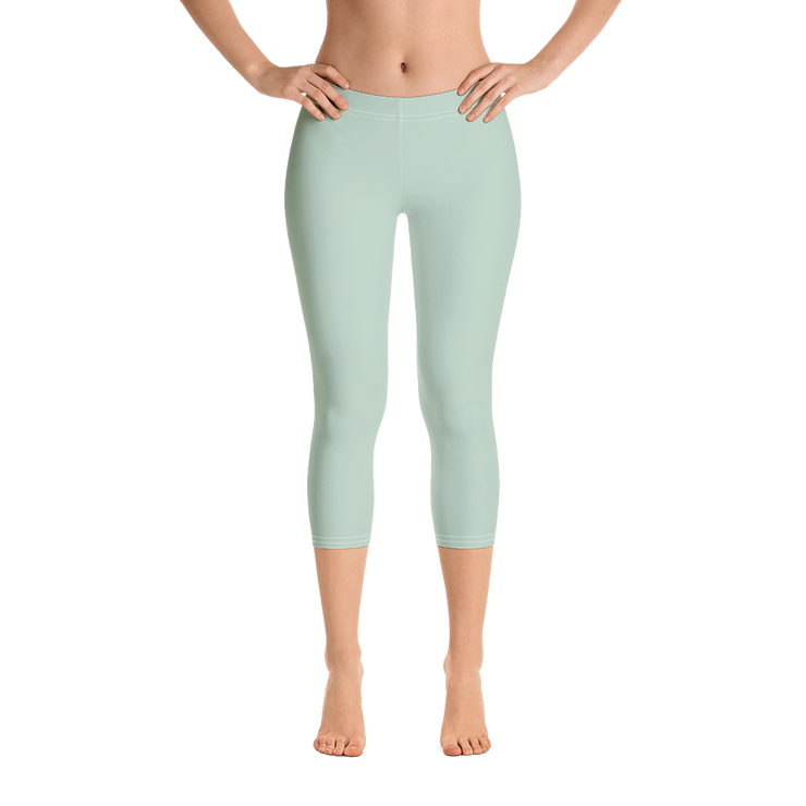 Pastel Green Capri Leggings