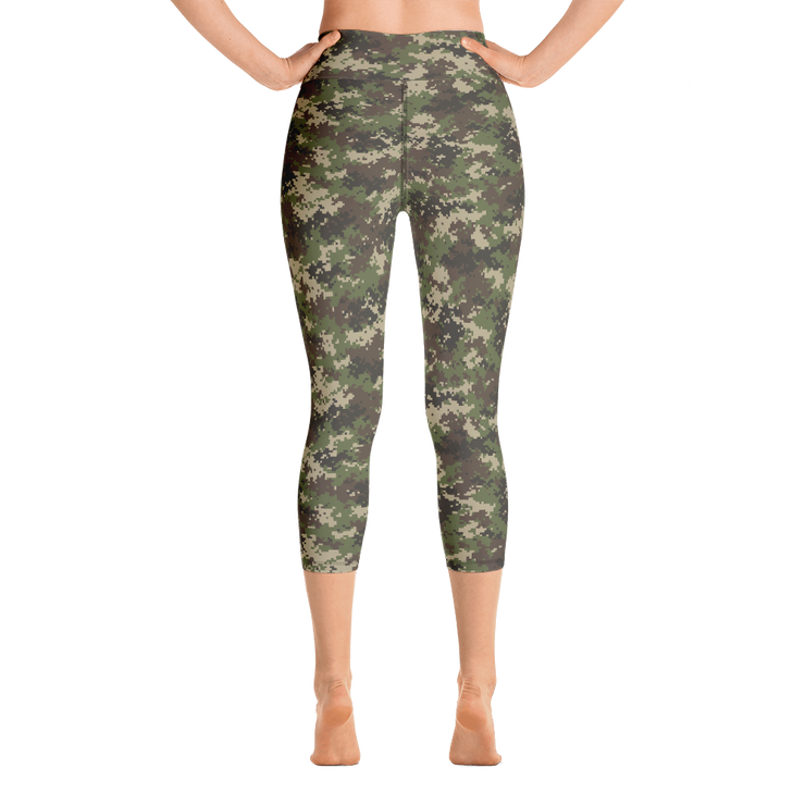 Camo Pixel Capri Yoga Pants