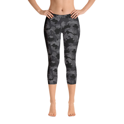 Black Camo Capri Leggings