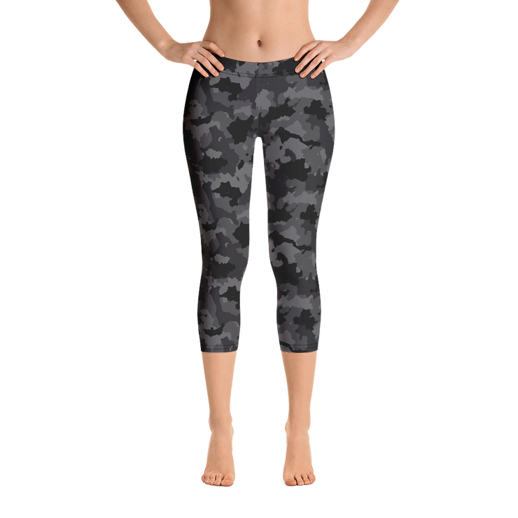 Black Camo Capri Leggings