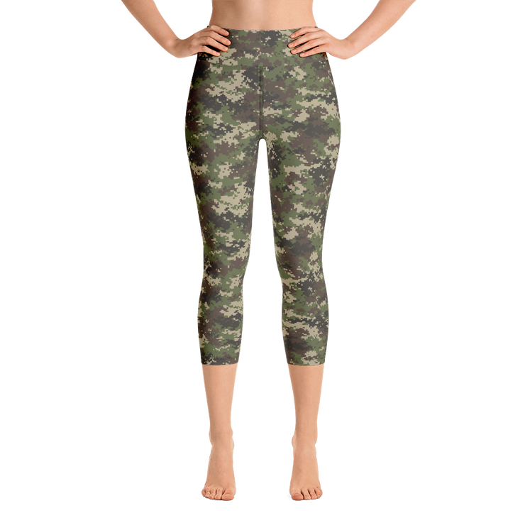 Camo Pixel Capri Yoga Pants