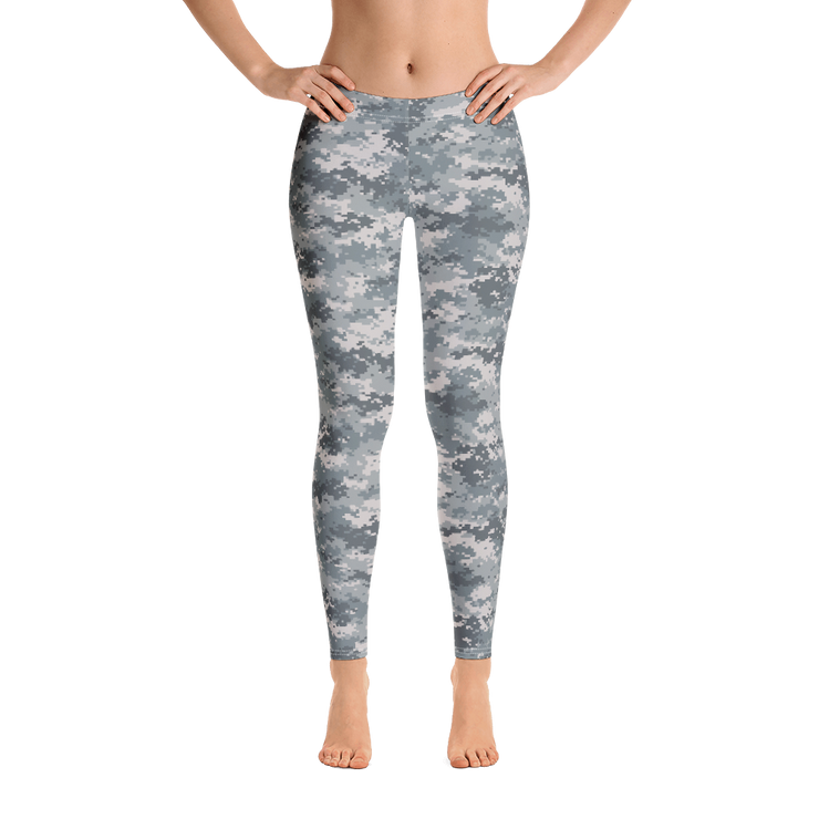 Grey Camo Pixel Leggings