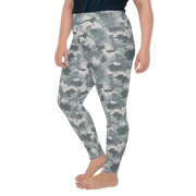 Grey Camo Plus Size Leggings