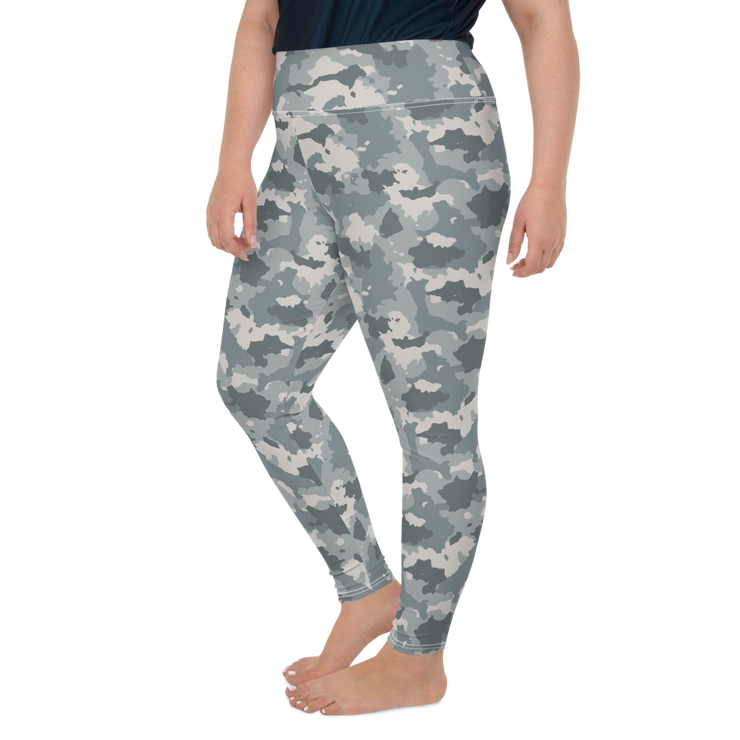 Grey Camo Plus Size Leggings