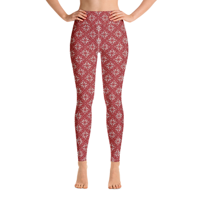 Scarlet Snowflake Yoga Pants