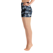 Blue Camo Yoga Shorts