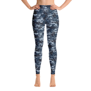 Blue Camo Pixel Yoga Pants