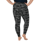 Black Camo Pixel Plus Size Leggings