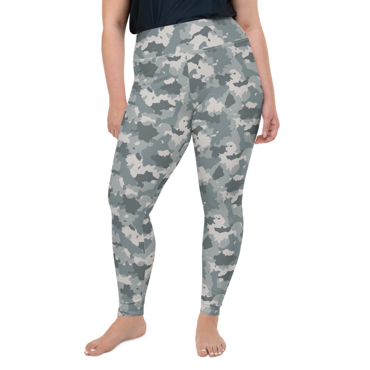 Grey Camo Plus Size Leggings