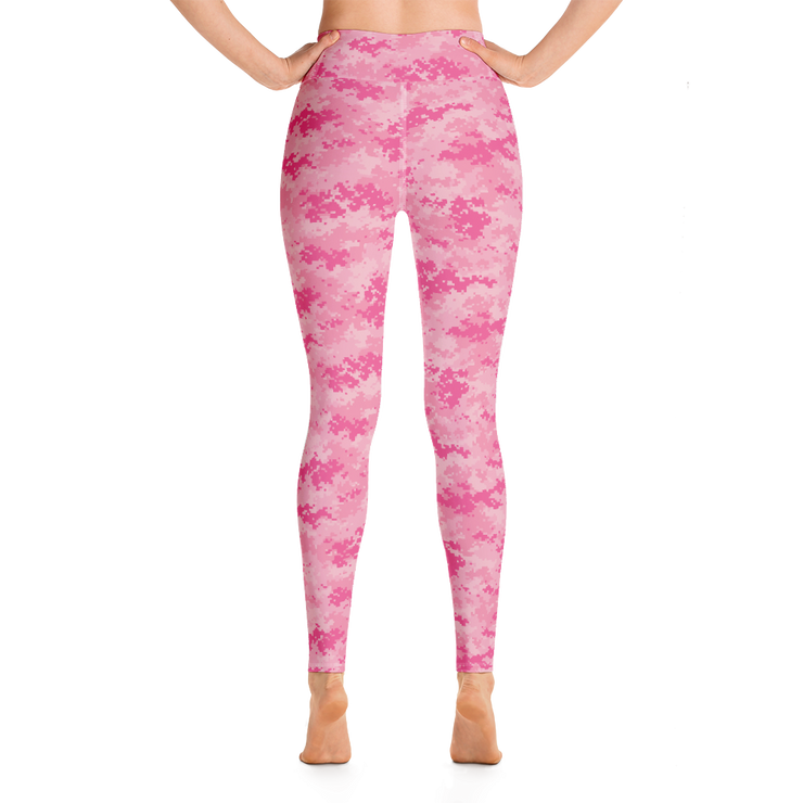 Pink Camo Pixel Yoga Pants