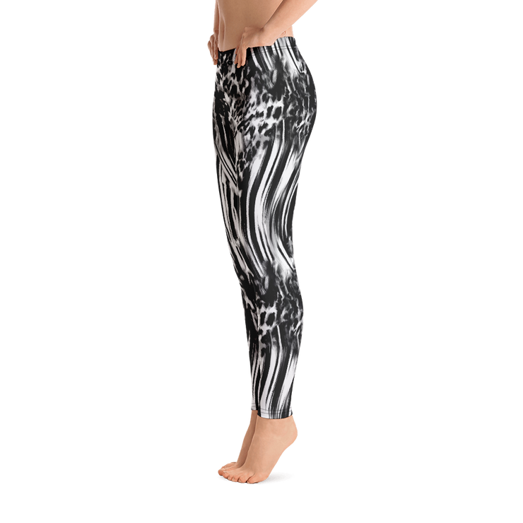 Fused Black & White Leggings