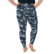 Blue Camo Plus Size Leggings