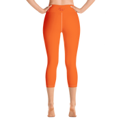 Neon Orange Capri Yoga Pants