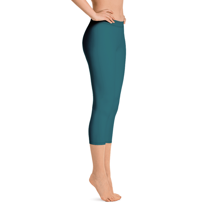 Sherpa Blue Capri Leggings