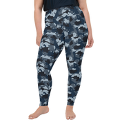 Blue Camo Plus Size Leggings