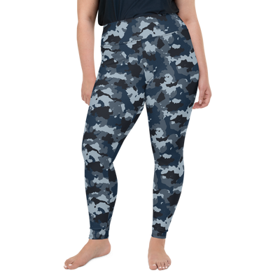 Blue Camo Plus Size Leggings