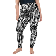 Fused Black & White Plus Size Leggings