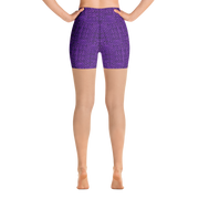 Purple Bouclé Yoga Shorts