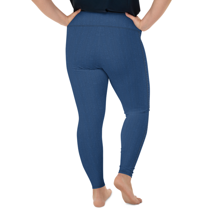 Blue Denim Jean 250 Plus Size Leggings