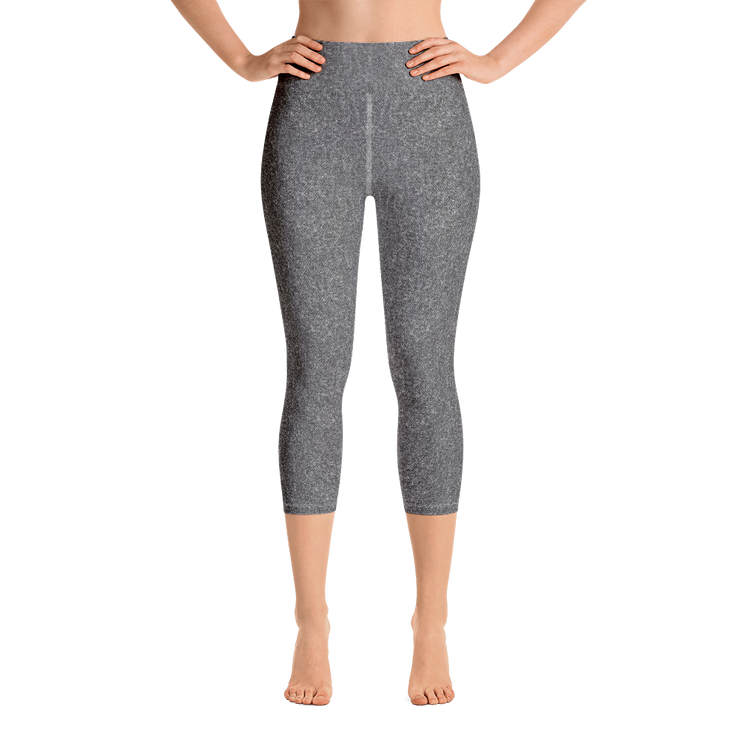 Grey Denim Jean 243 Capri Yoga Pants