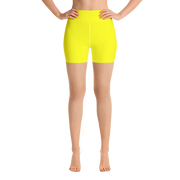 Neon Yellow Yoga Shorts