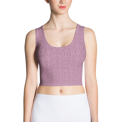 Pink Cable Knit Crop Top