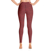 Red Bouclé Yoga Pants