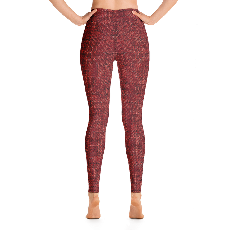 Red Bouclé Yoga Pants