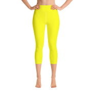 Neon Yellow Capri Yoga Pants