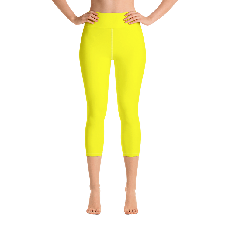 Neon Yellow Capri Yoga Pants