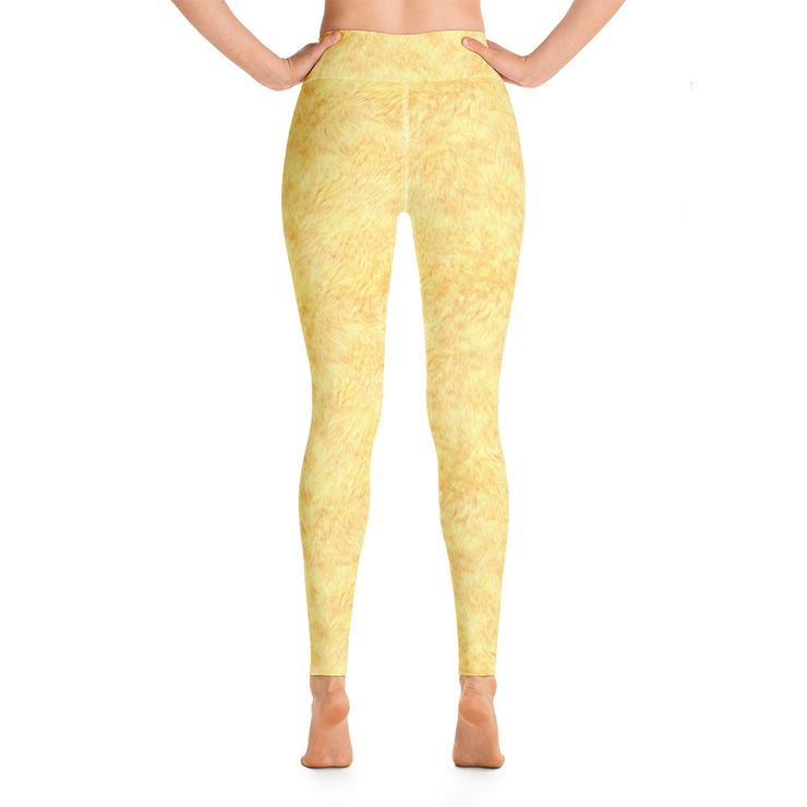 Gold Fur Yoga Pants