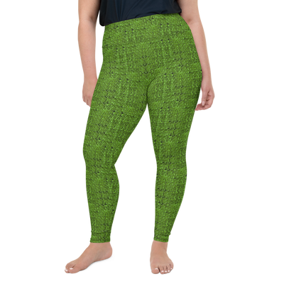 Green Bouclé Plus Size Leggings