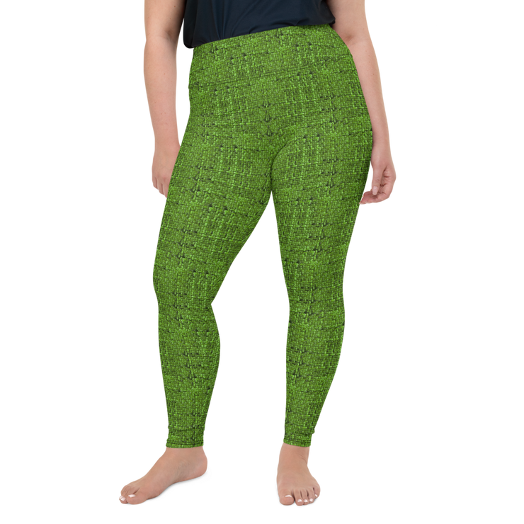 Green Bouclé Plus Size Leggings