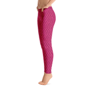 Magenta Lattice Knit Leggings